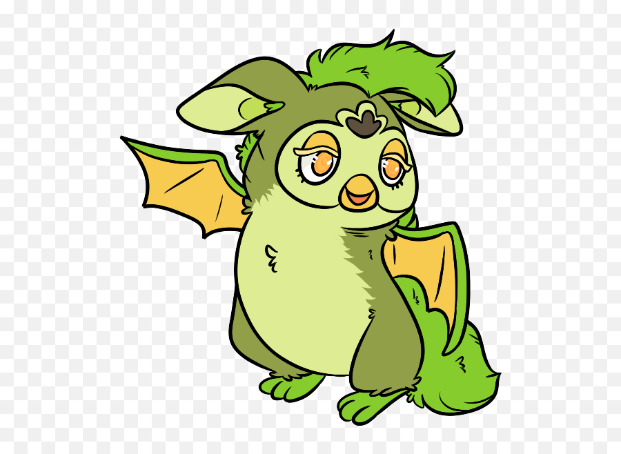 Furby But With Wings Com By Squidpops - Fur Affinity Dot Emoji,Glock Clipart