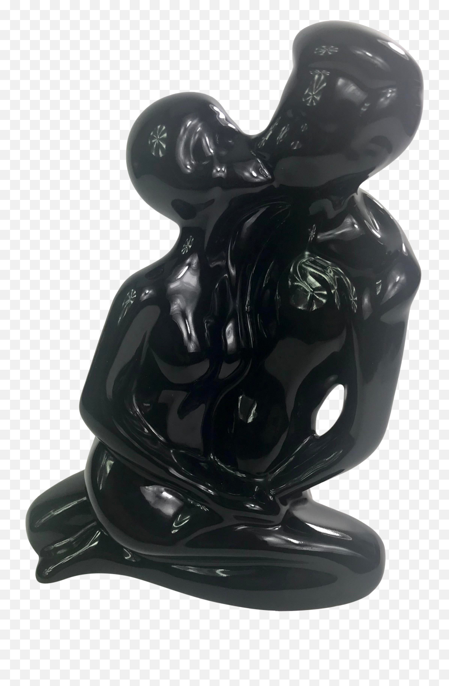 1970s Ceramic Black Couple Figure In The Style Of Haeger Emoji,Black Couple Png