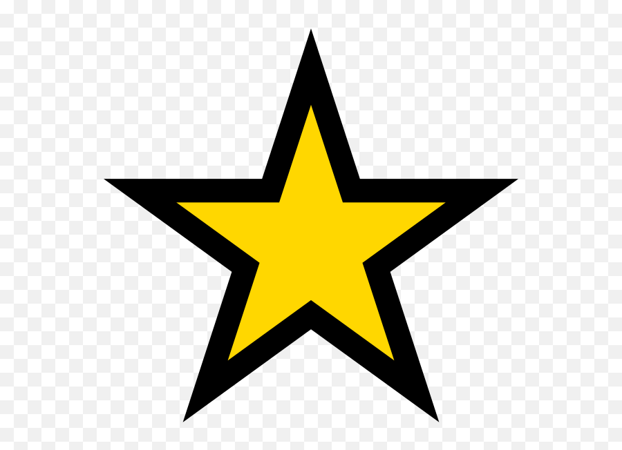 Fileblack Bordered Yellow Starsvg - Wikimedia Commons Emoji,Black And Yellow Logo