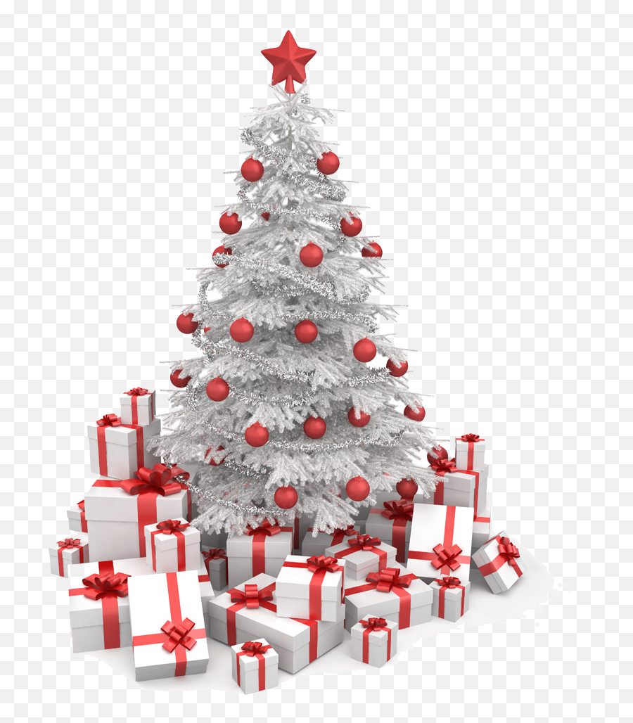 Download Box White Tree Christmas Gift Free Clipart Hd Emoji,White Christmas Tree Clipart