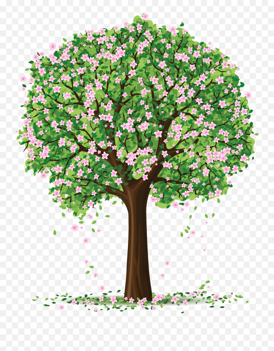 Seasons Of The Year Clipart - Clip Art Library Spring Tree Emoji,Seasons Clipart
