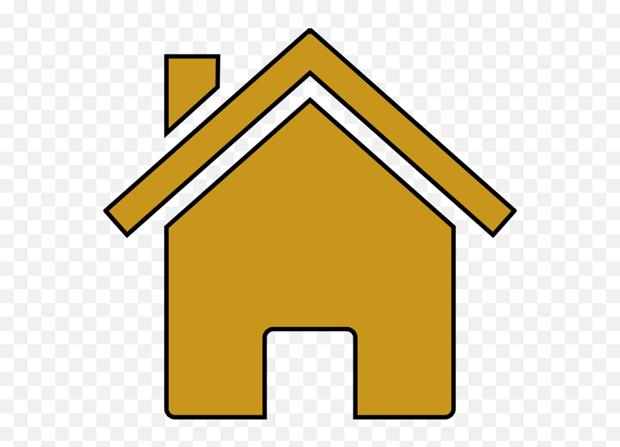 Home Clip Art House Free Clipart - Gold House Icon Png Emoji,Home Clipart
