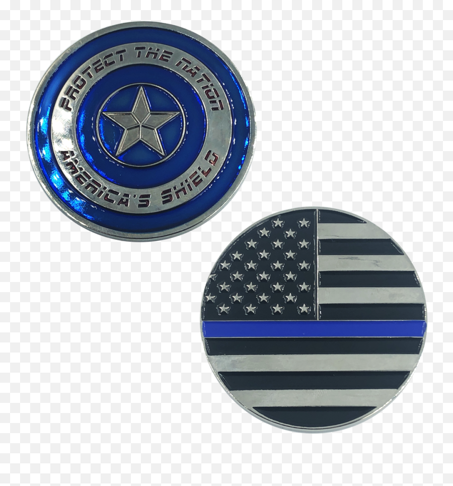 J - 011 Thin Blue Captain America Shield Police Cbp Nypd Atf Lapd Federal Agent Guadalupe Mountains National Park Emoji,Captain America Logo