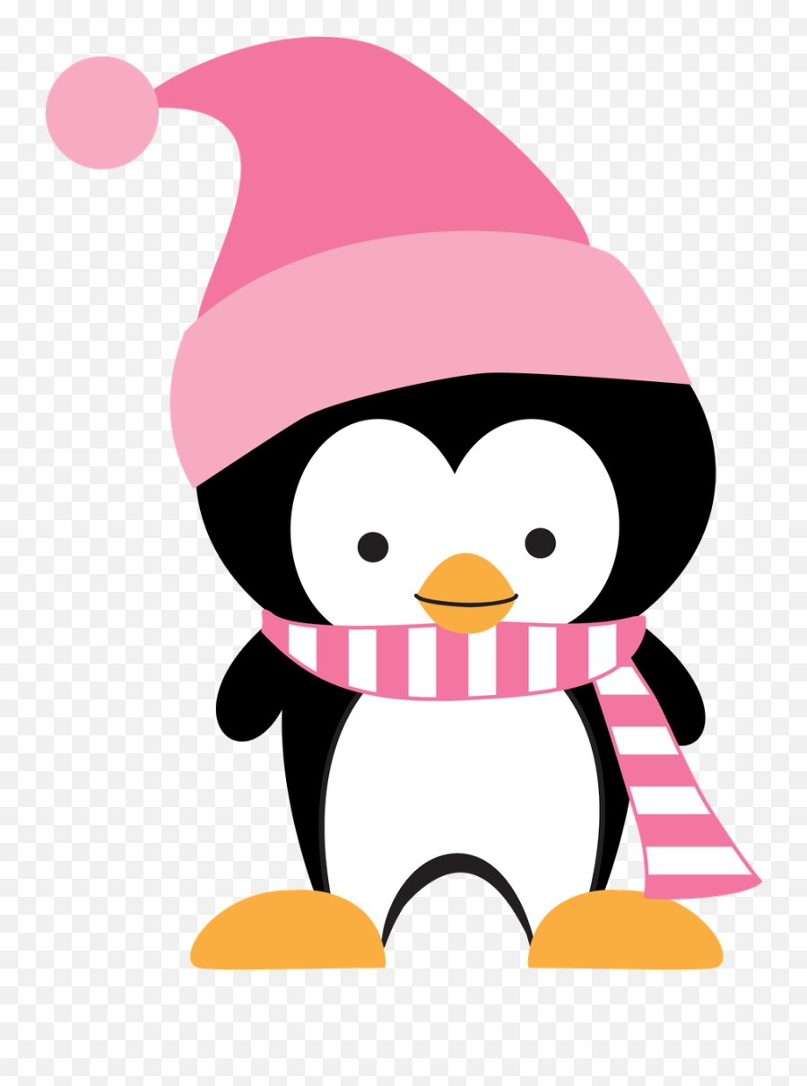 Christmas Penguin Clipart - Pink Penguin Clip Art Clipart Penguin Emoji,Penguin Clipart