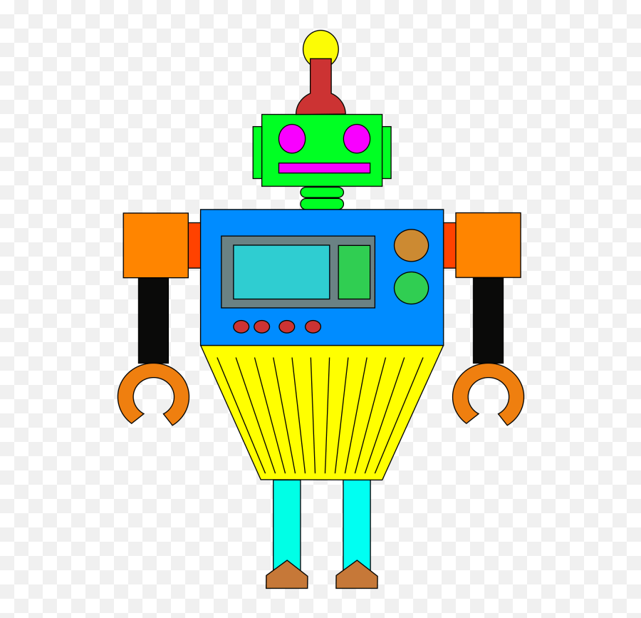 Robot U2013 Free Svg Clipart - Vertical Emoji,Robot Clipart