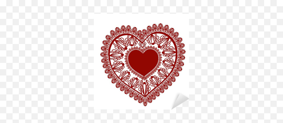 Lace Heart On White Background Sticker U2022 Pixers U2022 We Live To Change - Lace Heart Emoji,White Heart Transparent Background