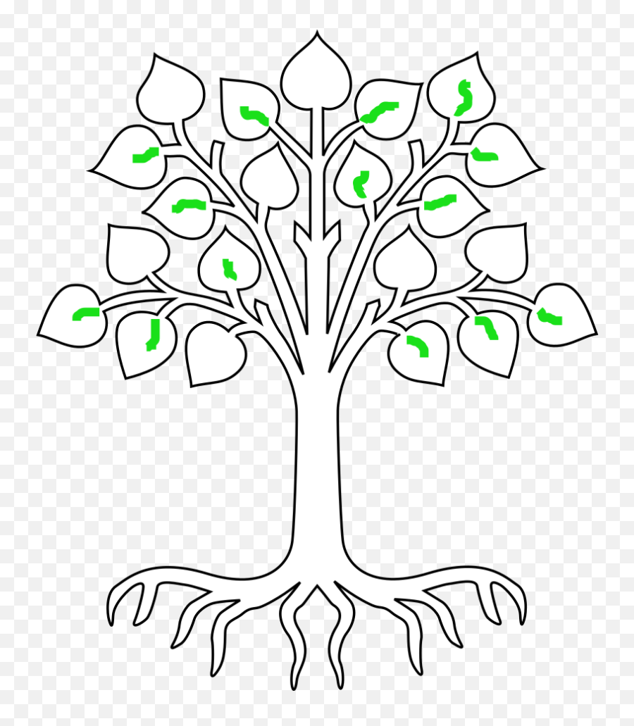 Tree With Roots Svg Vector Tree With Roots Clip Art - Svg Dot Emoji,Roots Clipart