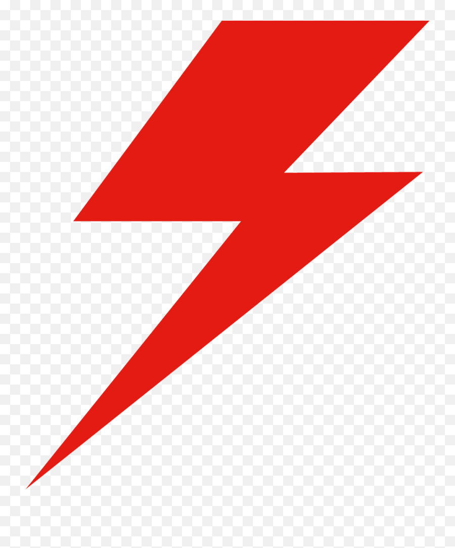 Lightning Bolt - Transparent Red Lightning Bolt Png Emoji,Lightning Bolt Transparent Background