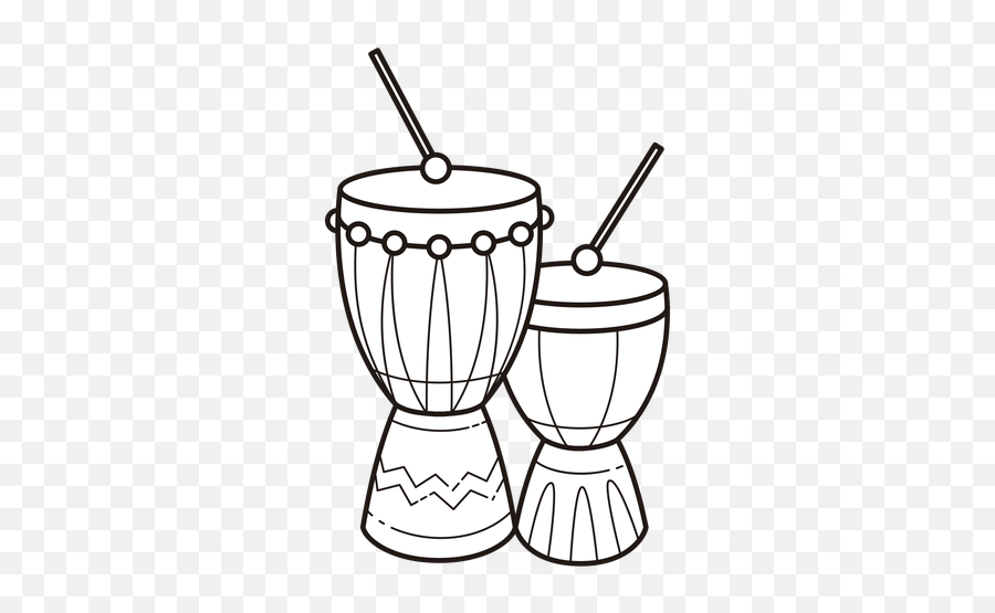 Kwanzaa Symbols Drums Stroke - Hand Drum Emoji,Drum Clipart Black And White