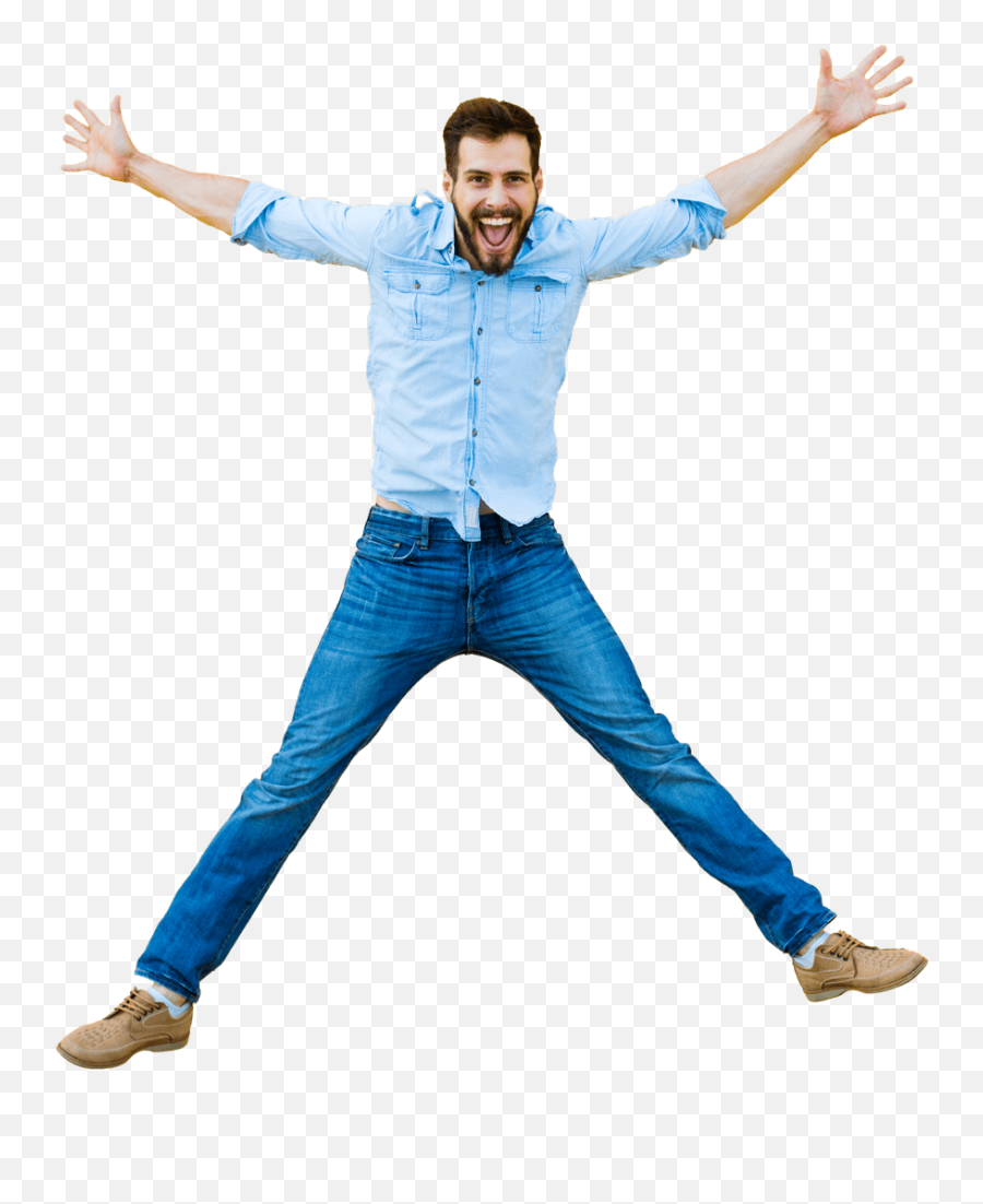 Happy Guy Jumping - Png Of Happy Guy Emoji,Happiness Png