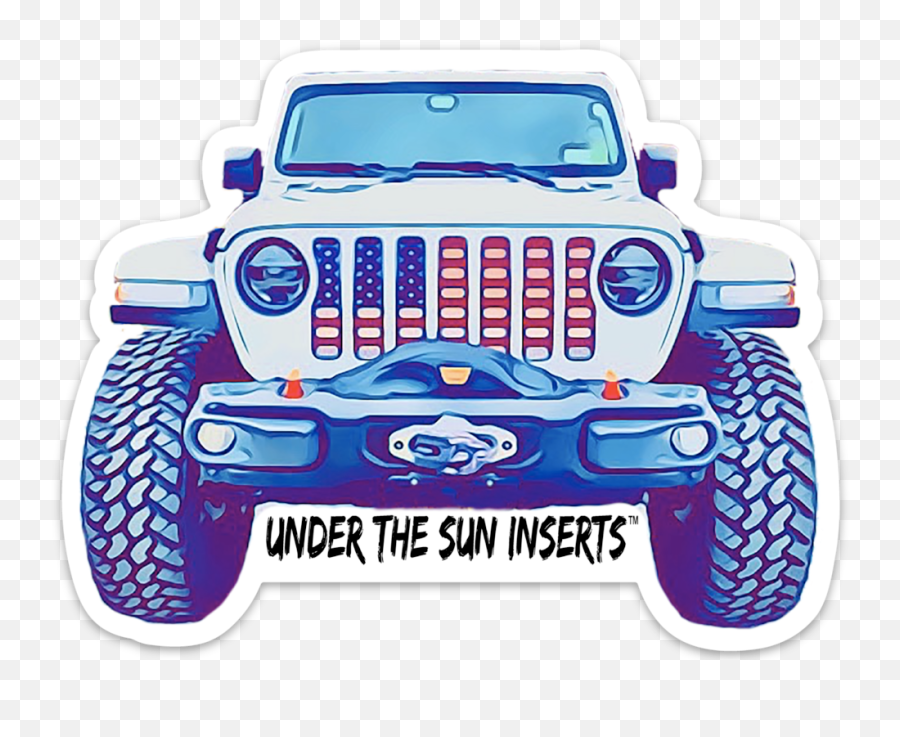 Jl Wrangler Sticker U2013 Under The Sun Inserts Emoji,Distressed Flag Clipart