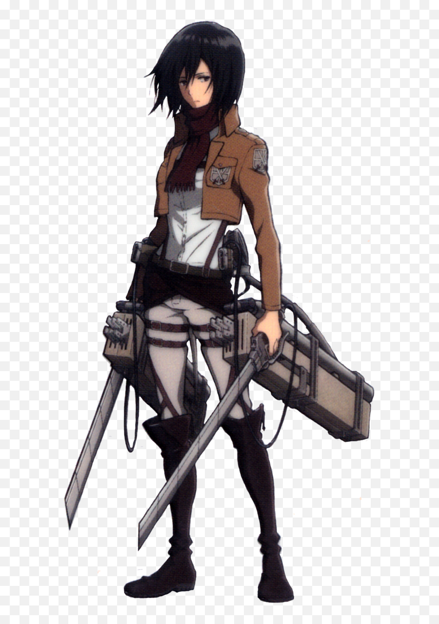 Mikasa Ackerman - Anime Character Drawing Transparent Png Emoji,Anime Character Png