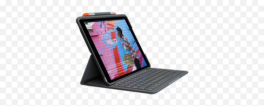 Logitech Slim Folio Ipad Keyboard Case For Ipad And Ipad Air Emoji,Ipad Png Transparent