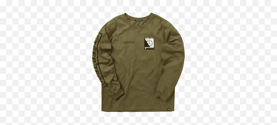 The North Face Long Sleeve Steep Tech T - Shirt Green Medium Emoji,Steep Logo