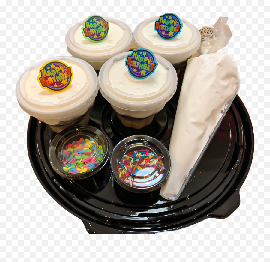 4 Pack Decorate At Home Cupcake Kit - Birthday U2013 Lynn Dairy Emoji,Birthday Cupcake Png