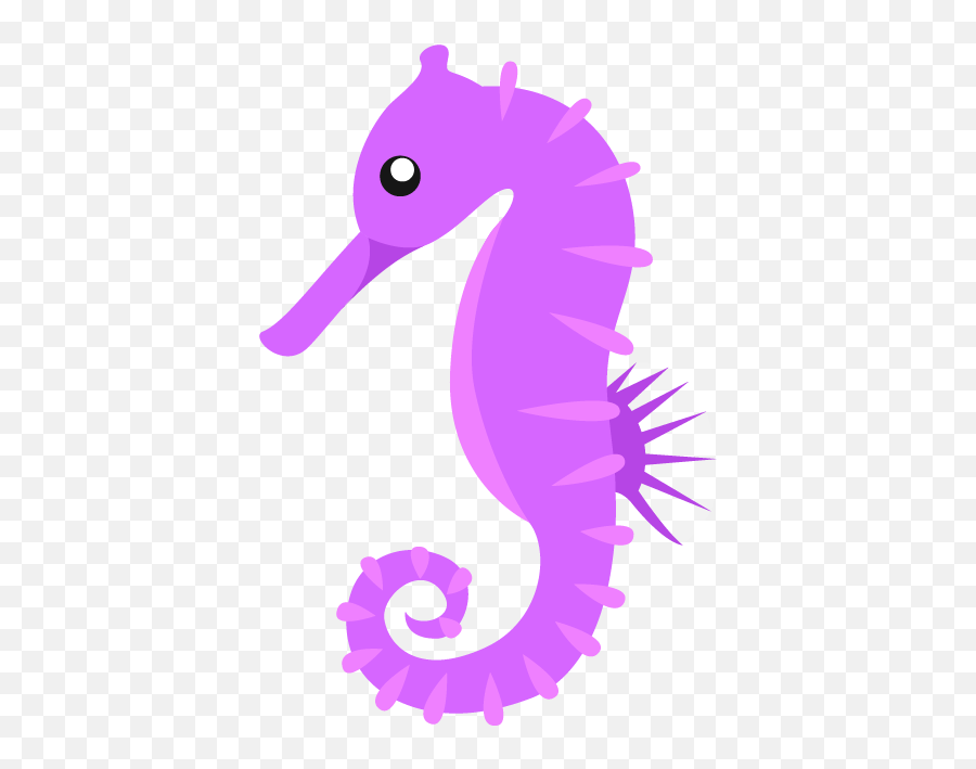 Purple Clipart Seahorse - Northern Seahorse Png Download Cartoon Purple Sea Horse Emoji,Seahorse Clipart