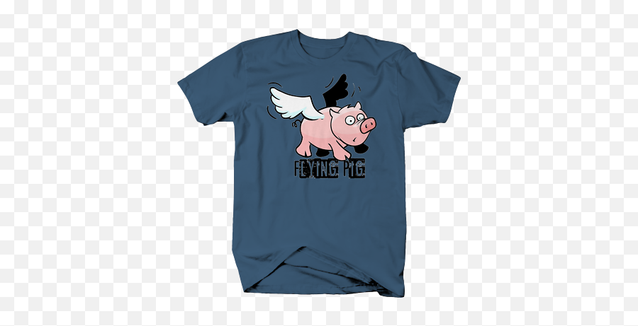 Flying Pig Cartoon Funny T - Shirt Ebay Emoji,Flying Pig Clipart