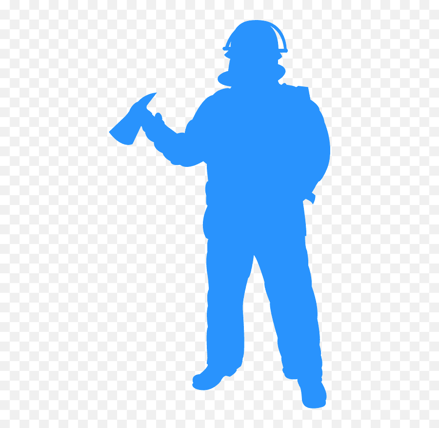 Firefighter Silhouette - Free Vector Silhouettes Creazilla Emoji,Firefighter Logo Vector