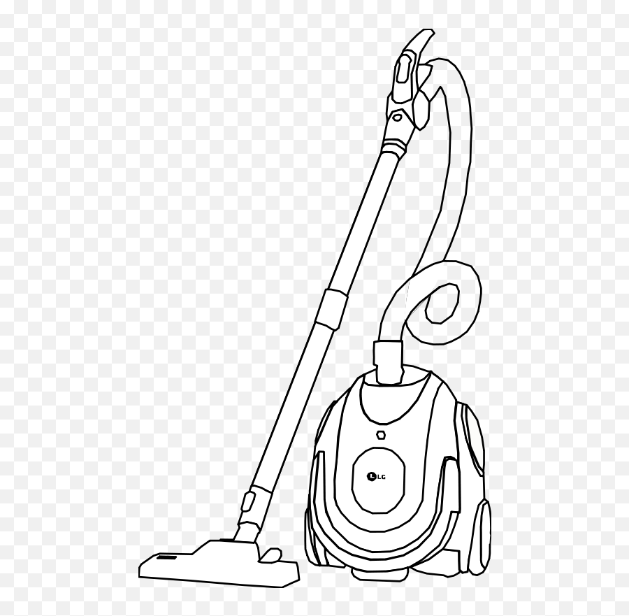 Vacuum Cleaner Line Art - Vacuum Cleaner Clipart Black And White Emoji,Vacuum Clipart