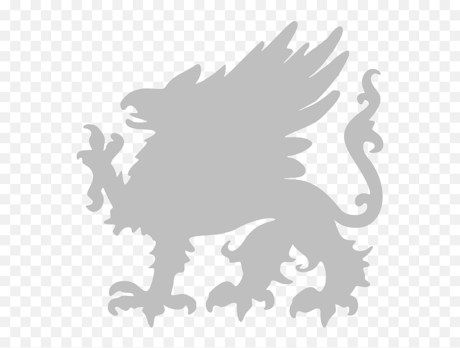 Silver Griffin Clip Art - Outline Of A Griffin Transparent Transparent Clipart Silver Png Emoji,Monster Outline Clipart