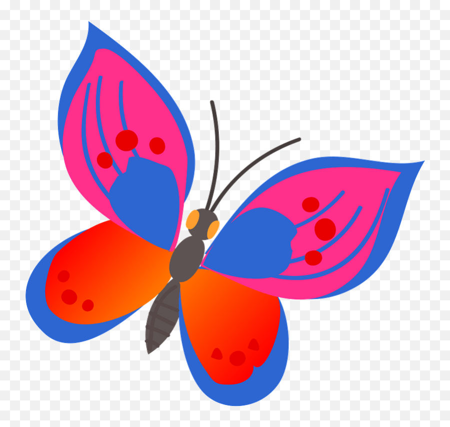 Butterfly Clipart Free Download Transparent Png Creazilla - Girly Emoji,Butterfly Clipart