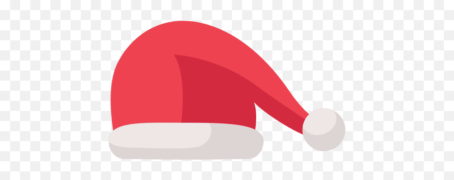 Red Santa Claus Hat Flat Icon 14 - Santa Hat Icon Transparent Background Emoji,Santa Hat Png Transparent