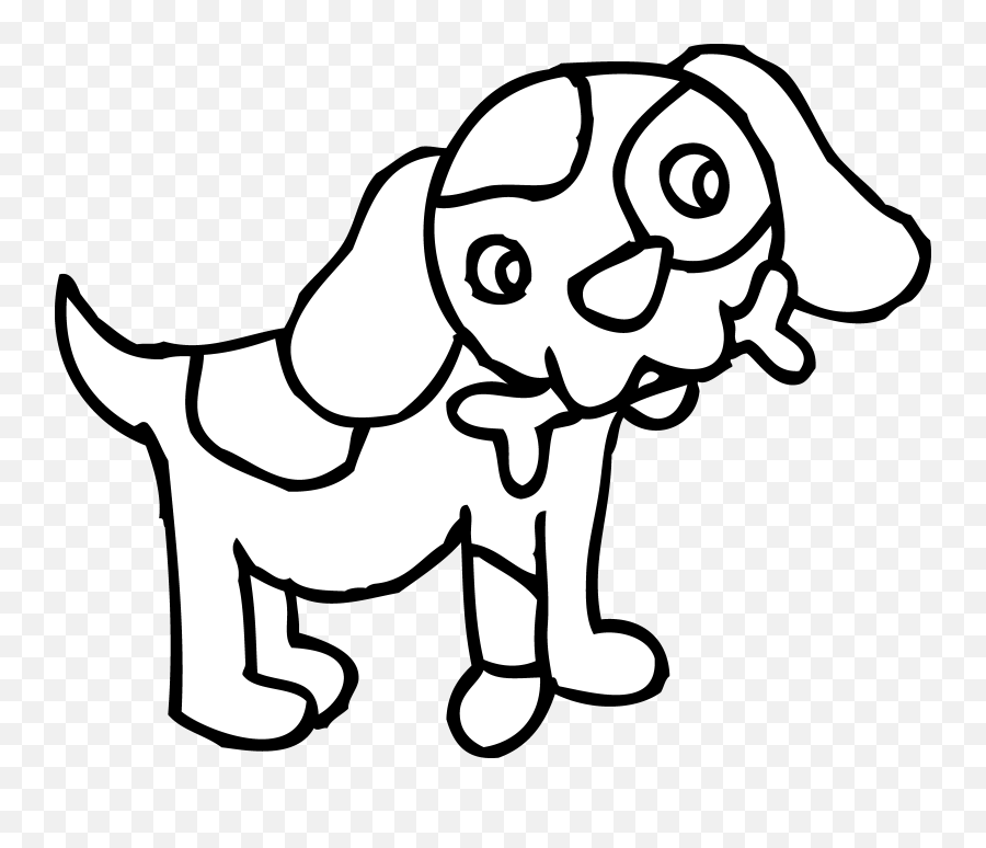Library Of Free Black And White Dog Svg Free Library Png - Black And White Puppy Clip Art Emoji,Dog Clipart