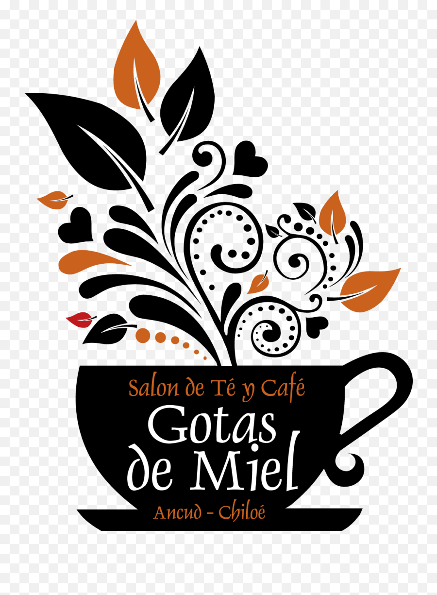 Download Hd Logo Gotas De Miel - Floral Logo Design For Coffee Cup Design Emoji,Floral Logo