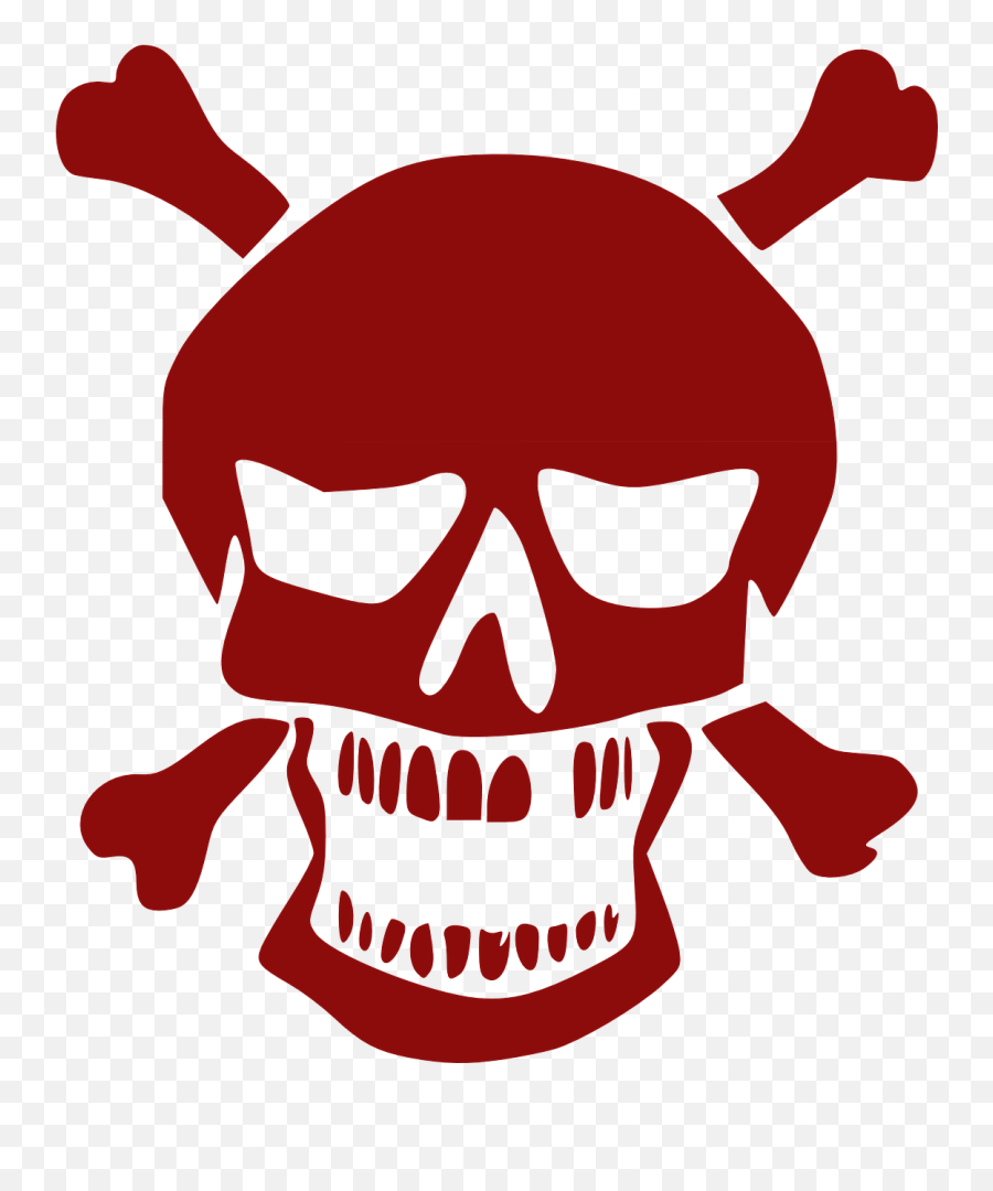 Skull Crossbones Red Pirate Png Picpng - Red Death Skull Png Emoji,Pirate Png