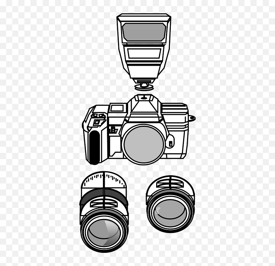 Lens - Professional Camera Clipart Emoji,Camera Clipart Black And White
