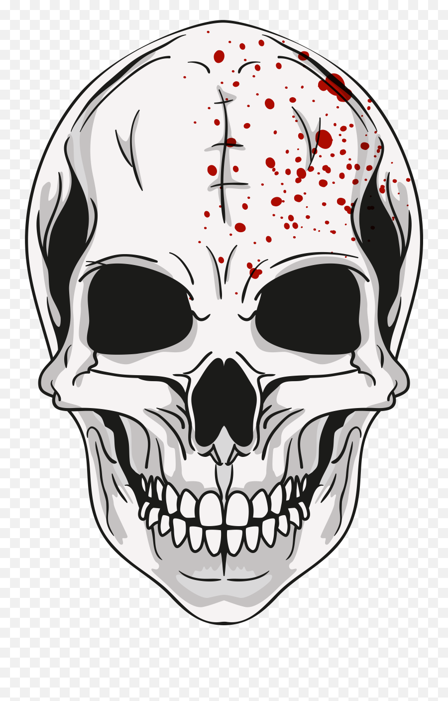 Skull Art - Scull Png Transparent Background Emoji,Skull Drawing Png