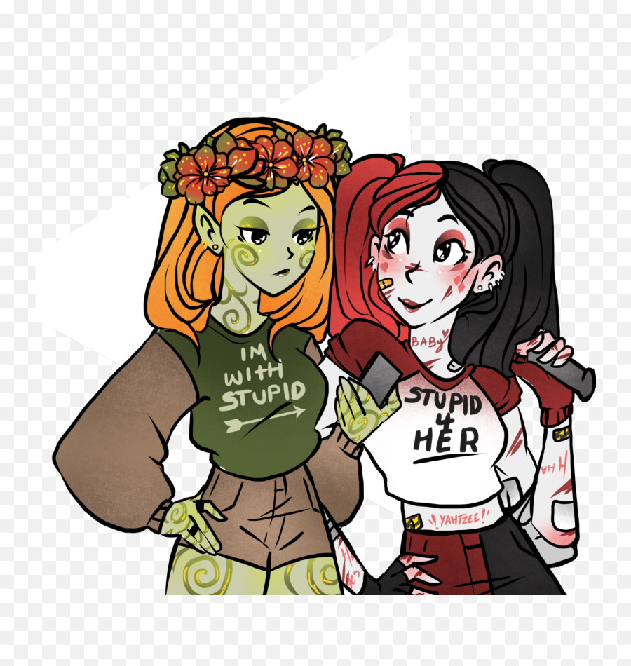 Download Cute Harley And Ivy Png Image With No Background - Harley Quinn And Ivy Cute Emoji,Ivy Png