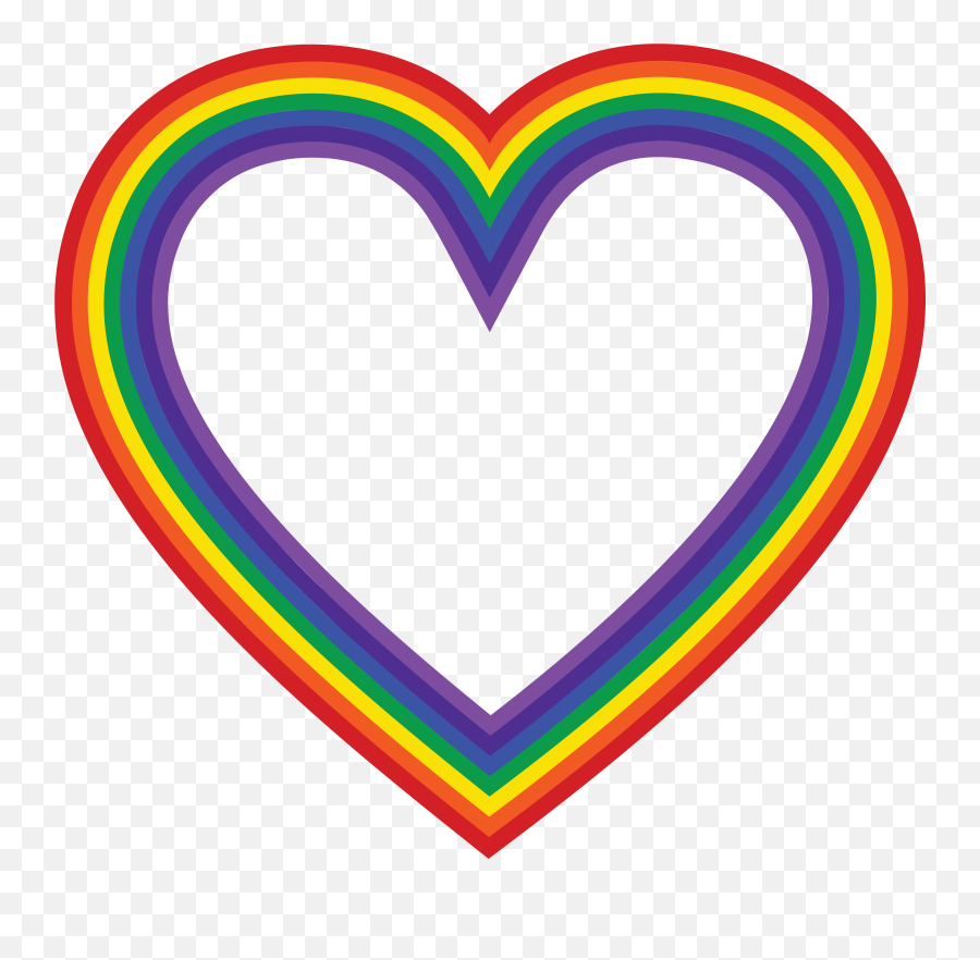 Free Rainbow Heart Clipart Transparent - Clipart Rainbow Heart Emoji,Rainbow Heart Png