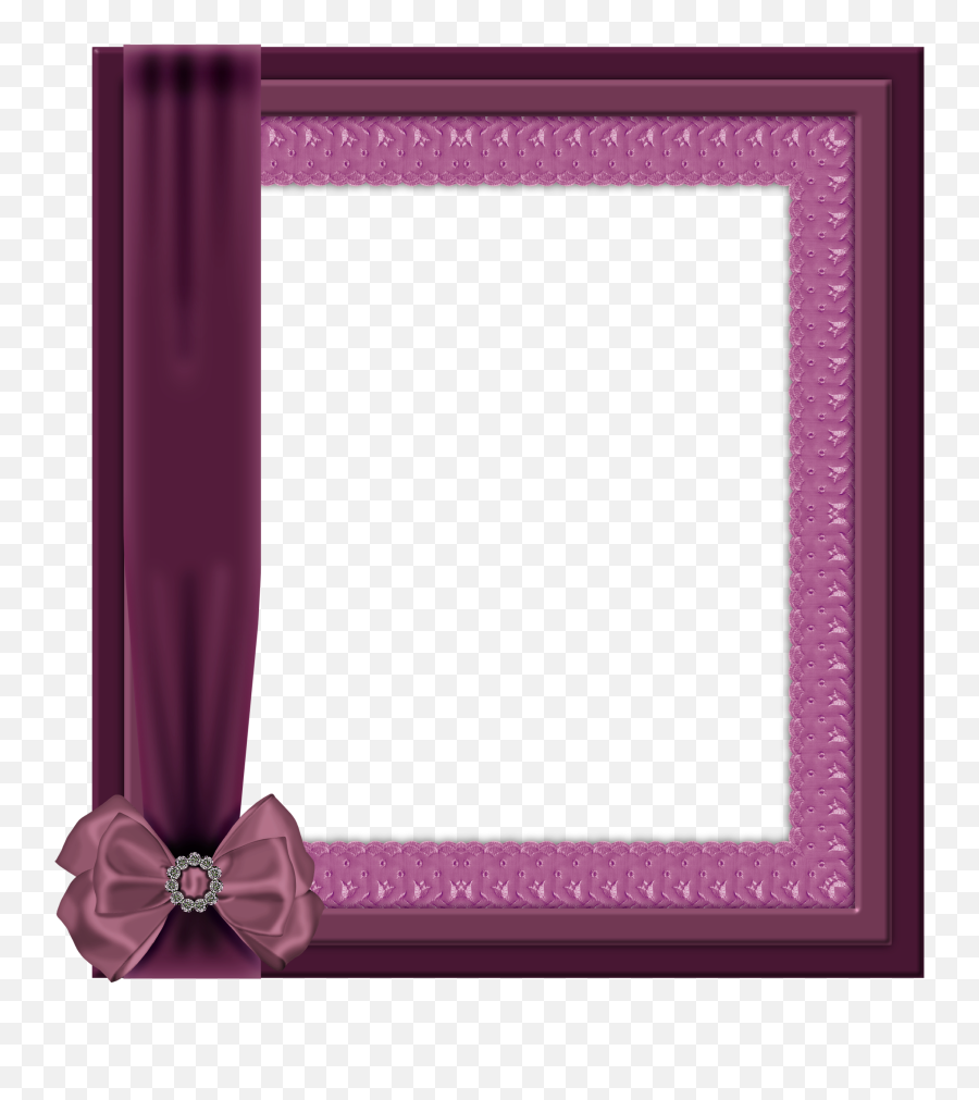Pink Transparent Png Frame With Bow Frame Scrapbook - Picture Frame Emoji,Pink Bow Transparent Background