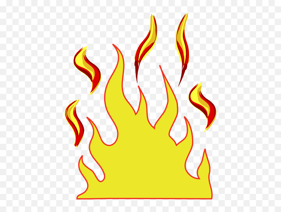 Cartoon Fire Flames Border - Grillers Flames Clip Art Emoji,Fire Border Png