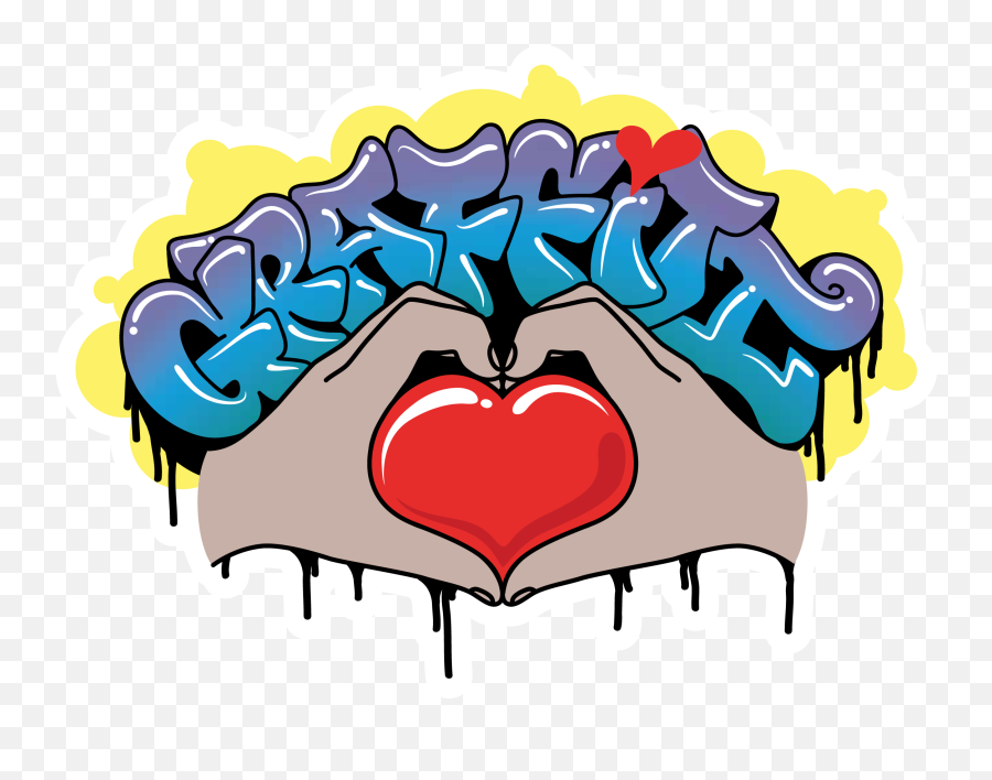 Graffiti Heart Clipart - Graffiti Heart Emoji,Heart Clipart