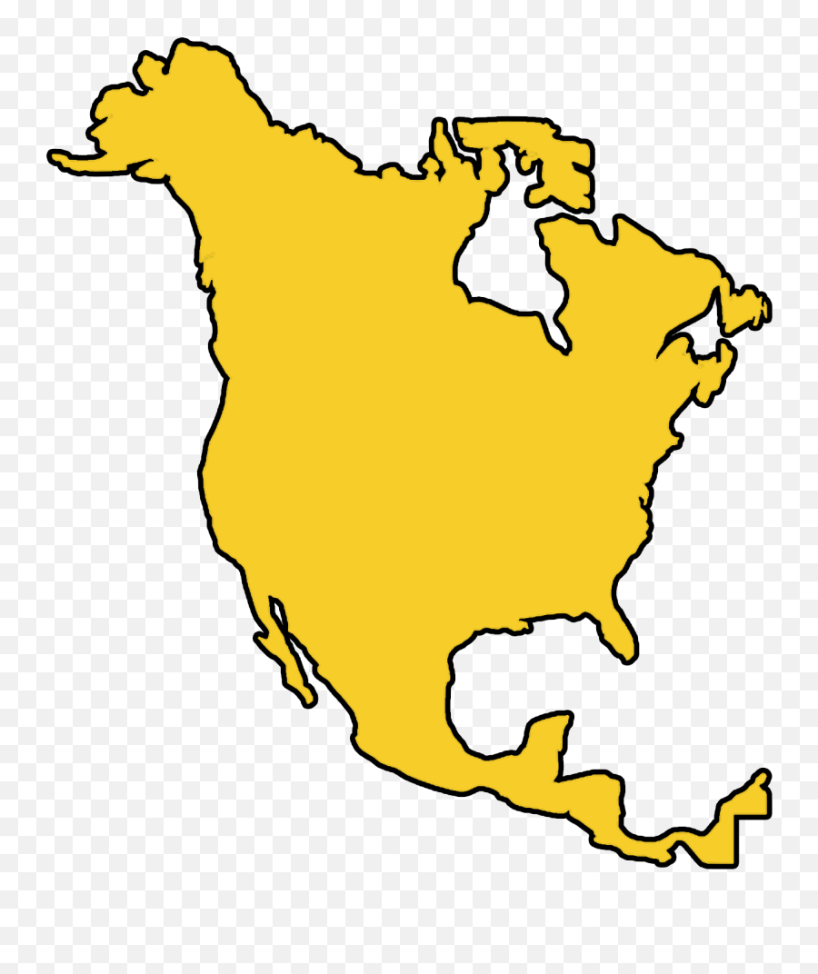 North America Map Hd Png Download Emoji,North America Png