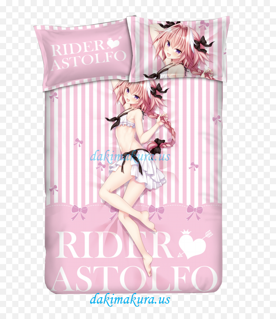 Astolfo - Fate Pink Anime Bed Sheet Duvet Cover With Pillow Emoji,Astolfo Png