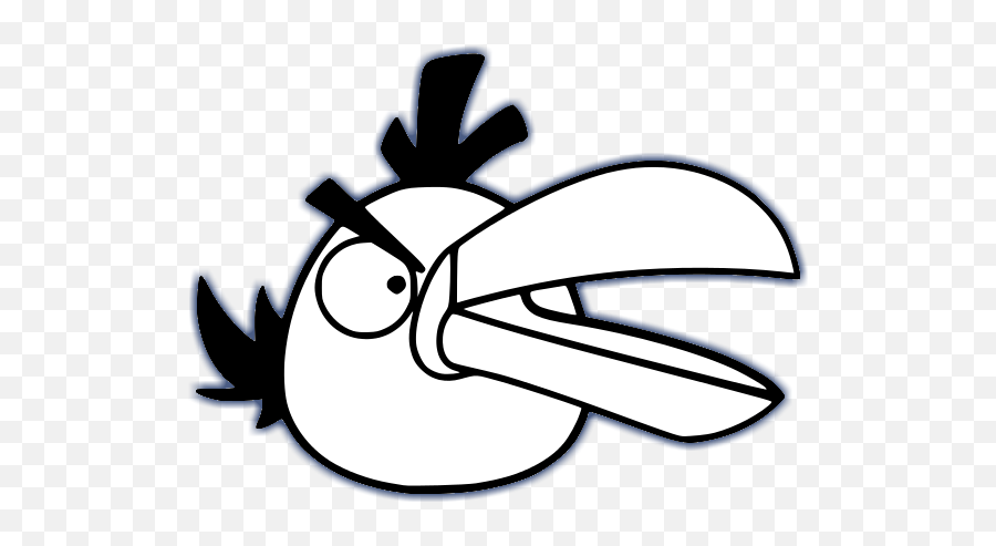 Free Angry Bird Black And White Download Free Clip Art - Angry Birds Clip Art Black And White Emoji,Bird Clipart Black And White