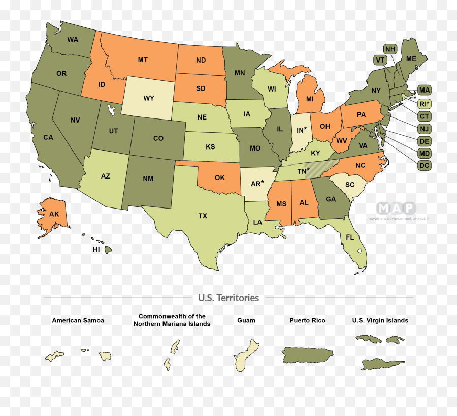 Movement Advancement Project Hate Crime Laws Emoji,United States Map Transparent