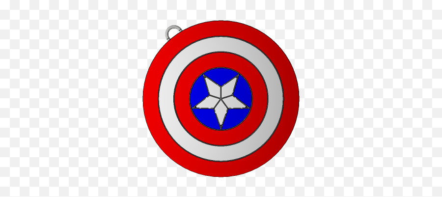 Captain America Shield - 3d Model Cvbuelow Thangs Emoji,Capitan America Logo