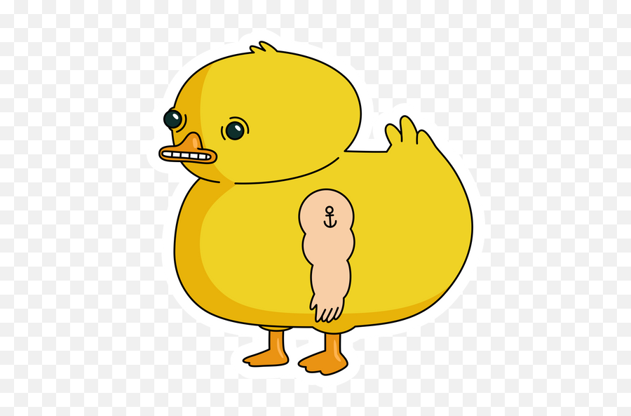 Rick And Morty Duck With Muscles Sticker - Sticker Mania Emoji,Morty Transparent