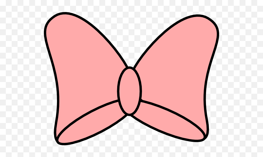 Pink Bow Black Trim Clip Art At Clkercom - Vector Clip Art Emoji,Pink Bows Clipart