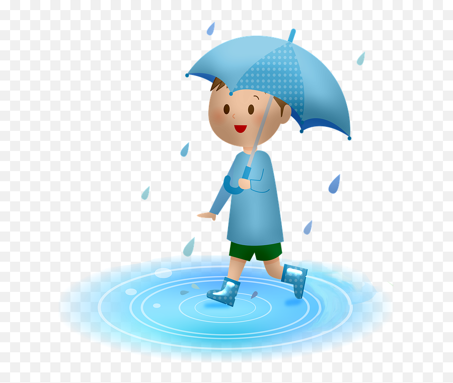 Boy Umbrella Puddle - Free Image On Pixabay Emoji,Puddle Transparent