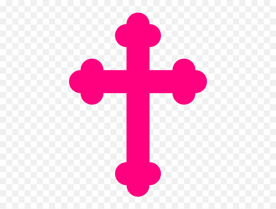 Baptism Clipart Pink - Baptism Pink Cross Emoji,Baptism Clipart