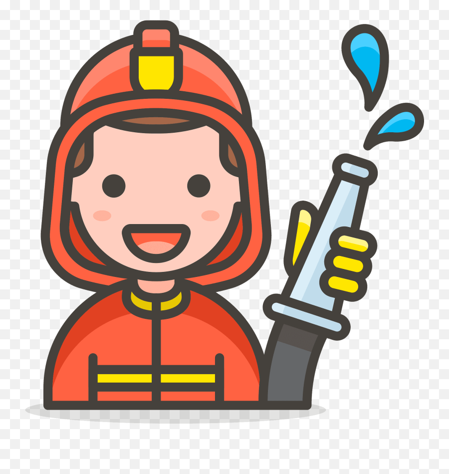 Man Firefighter Emoji Clipart Free Download Transparent - Emoji Bombeiro,Fireman Clipart