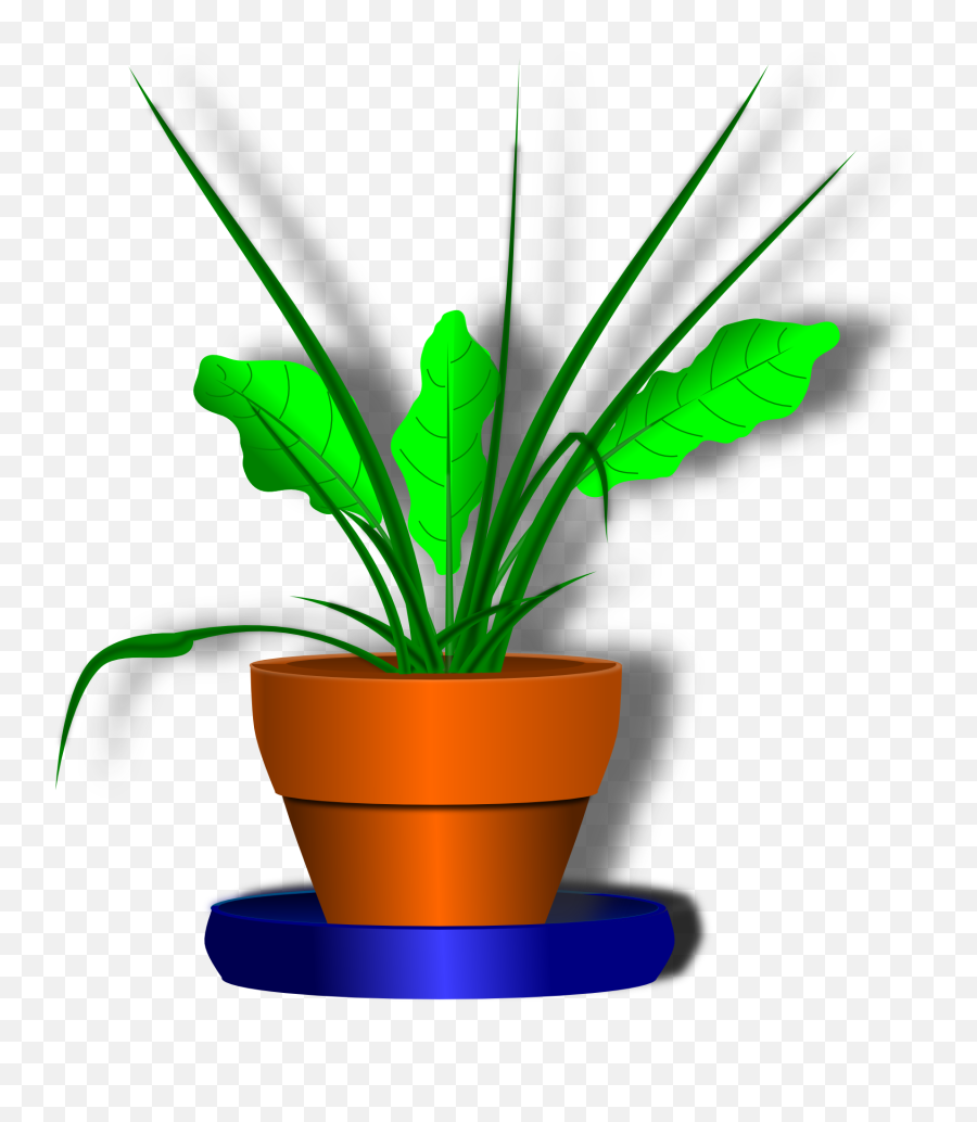 Green Plant In The Pot Clipart Free Image - Animated Potted Flower Transparent Background Emoji,Flower Pot Clipart