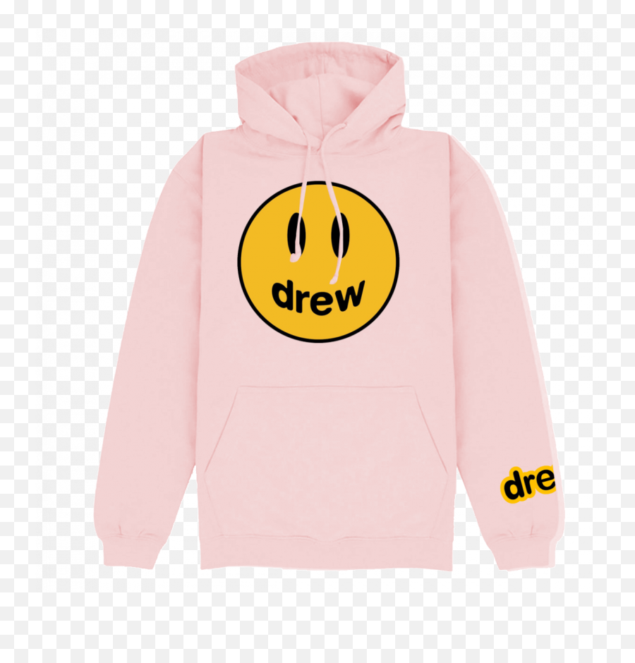Drew House - Light Pink Hoodie Mascot Logo Justin Bieber Hooded Emoji,Pink Logo