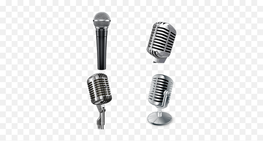 Microphones Transparent Png Images - Micrófono Para Estudio De Grabación Emoji,Microfono Png