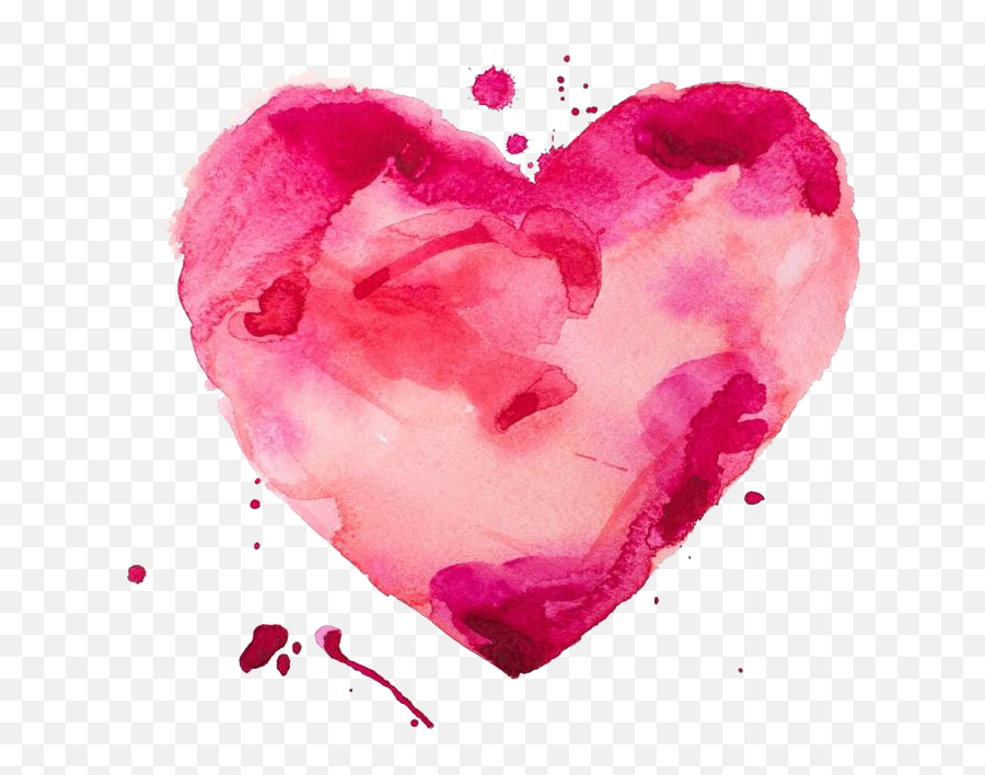 Heart Pink Watercolors Watercolor Sticker By Chpoxi - Red And Pink Watercolours Emoji,Pink Watercolor Png